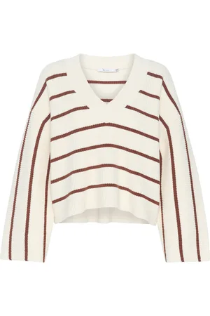 Gestuz Sebagz V-Neck Pullover Tops Knitwear Jumpers Cream