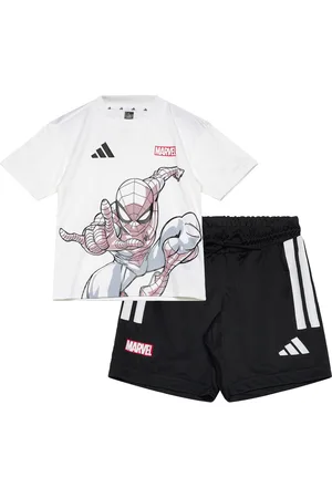 adidas Lk Mrvl Sm Tset Sport Sets With Short-sleeved T-shirt White