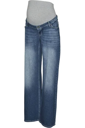 Mama;licious Mljada Lb Wideleg Jeans Bottoms Jeans Straight-regular Blue