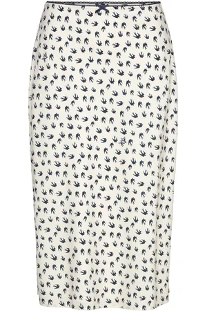 Tommy Hilfiger Tjw Midi Aop Skirt Skirts Knee-length & Midi Skirts Cream