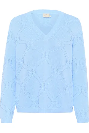 Kaffe Kacharlie Knit Pullover Tops Knitwear Jumpers Blue