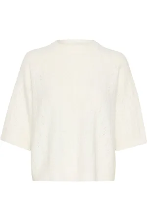 Kaffe Katella Pullover Tops Knitwear Jumpers Cream
