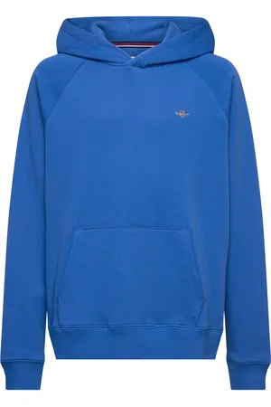 GANT Shield Hoodie Tops Sweatshirts & Hoodies Hoodies Blue