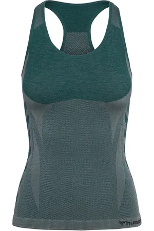 Hummel Hmlclea Seamless Top Sport T-shirts & Tops Sleeveless Green