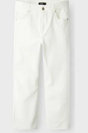 LMTD Nlmtazza Twi Dad Straight Pant Noos Bottoms Jeans Regular Jeans White