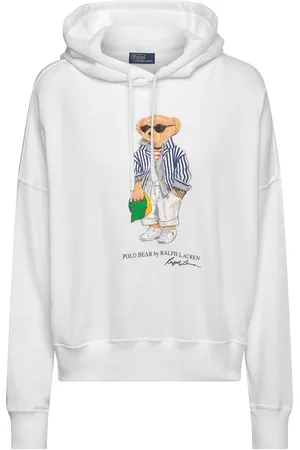 Ralph Lauren Polo Bear Fleece Hoodie Tops Sweatshirts & Hoodies Hoodies White