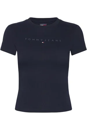 Tommy Hilfiger Tjw Slim Tonal Linear Tee Ext Tops T-shirts & Tops Short-sleeved Navy