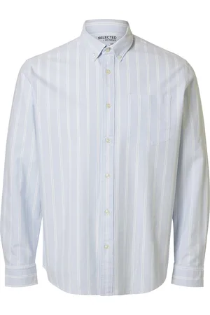 SELECTED Slhregrick-Ox Shirt Ls Noos Tops Shirts Casual Blue
