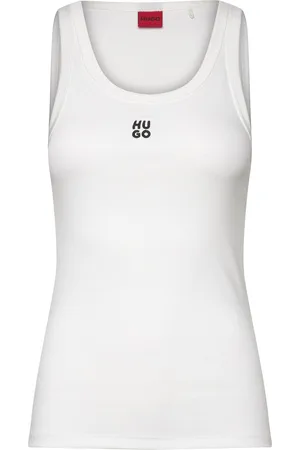 HUGO BOSS Datamia Tops T-shirts & Tops Sleeveless White