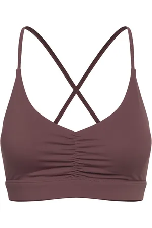 Drop Of Mindfulness Ultimate Ruched Bra Sport Women Sport Clothing Sport Bras - All Brown