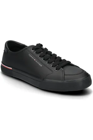 Tommy Hilfiger Core Corporate Vulc Leather Low-top Sneakers Black