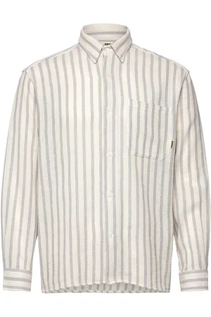 Woodbird Wbbuzo Weeve Shirt Tops Shirts Striped Shirts Cream