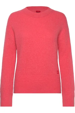 HUGO BOSS Scevanu Tops Knitwear Jumpers Coral
