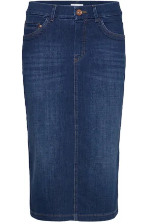 Gerry Weber Skirt Woven Long Skirts Knee-length & Midi Skirts Navy