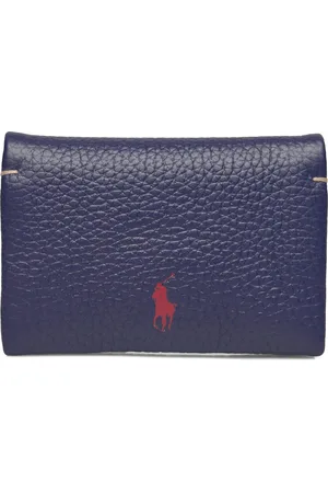 Ralph Lauren Polo Play Leather Snap Card Case Bags Card Holders & Wallets Wallets Navy