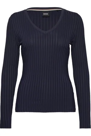 HUGO BOSS Ellerson Tops Knitwear Jumpers Navy