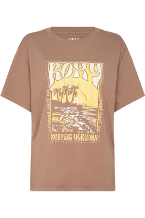 Roxy Sunnyover Enzyme Wash Sport Women Sport Clothing Sports Tops & T-shirts Sport T-Skjorte Brown