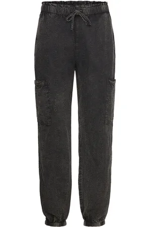 Freequent Fqdely-Pants Bottoms Trousers Cargo Pants Black