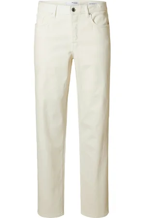 SELECTED Slh190-Reg Tape Cole 3502 Egret Jns Noos Bottoms Jeans Regular Cream