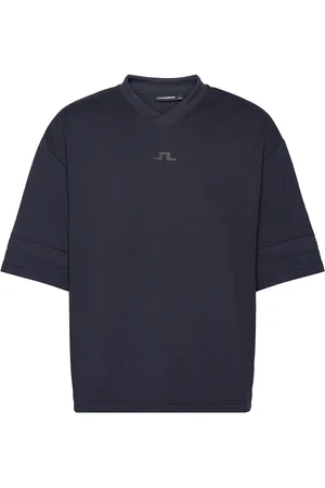J Lindeberg Milos Jersey Mesh Tee Tops T-Kortærmet Skjorte Navy
