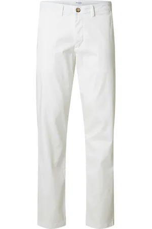 SELECTED Slh175-Slim New Miles Flex Pant Noos Bottoms Trousers Chinos White