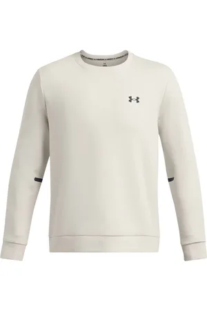 Under Armour Ua Unstoppable Flc Crew Eu Sport Men Sport Clothing Sport Sweatshirts & Hoodies Sport Sweatshirts White