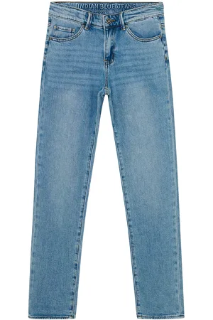 Indian Blue Jeans 2554 Wide Straight Blue Jeans Bottoms Jeans Wide Jeans Blue