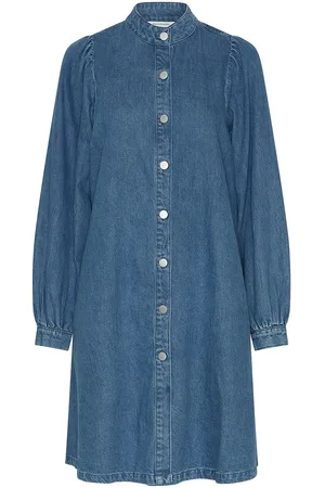 MSCH Mschelena Shirt Dress Kort Kjole Blue