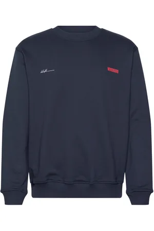 Woodbird Wbcane 8410 Crew Designers Sweatshirts & Hoodies Sweatshirts Navy
