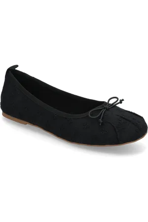 MANGO Embroidered Ballerinas Ballerinasko Ballerinaer Black