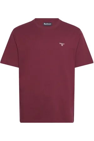 Barbour Ess Sports Tee Designers T-Kortærmet Skjorte Burgundy