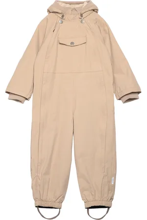 Mini A Ture Matwisto Fleece Lined Spring Coverall. Grs Outerwear Coveralls Softshell Coveralls Beige