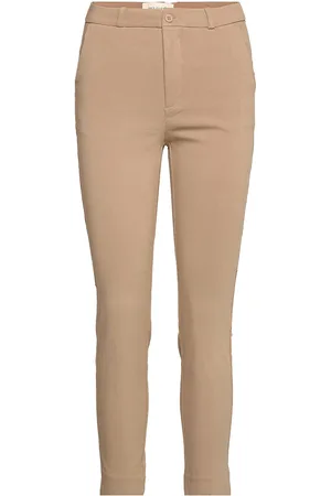 Freequent Fqsolvej-Ankle-Pa Bottoms Trousers Chinos Beige