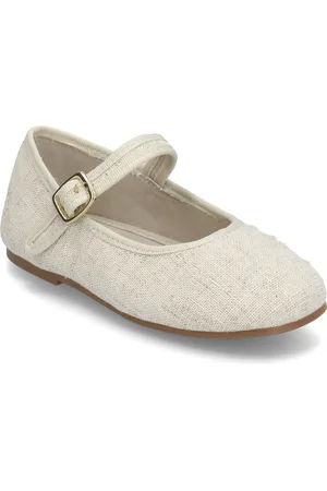 MANGO Round-Toe Ballet Flats With Buckle Ballerinasko Ballerinaer Beige