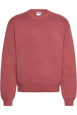 Weekday Regular Cotton Sweater Tops Knitwear Round Necks Red