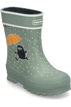 Viking Alv Jolly Moomin Shoes Rubberboots High Rubberboots Green