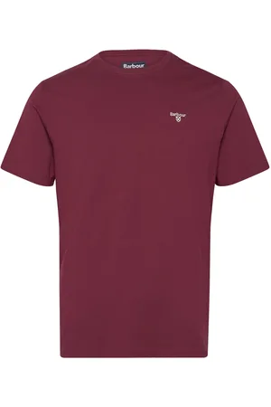 Barbour Ess Sports Tee Designers T-Kortærmet Skjorte Burgundy