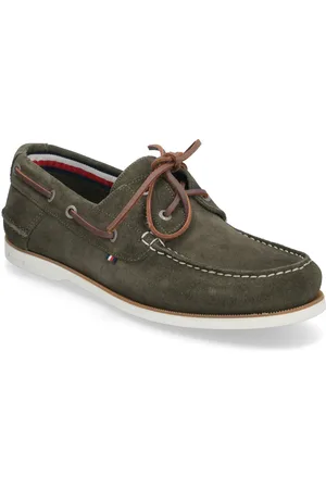 Tommy Hilfiger Th Boat Shoe Core Suede Sejlersko Sko Khaki Green