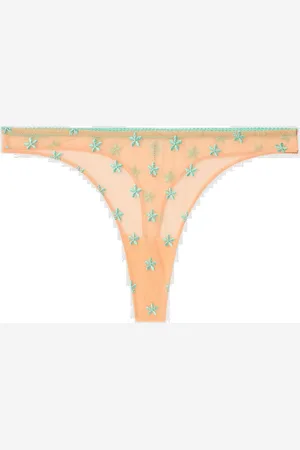 Understatement Mesh Thong G-streng Undertøj Beige