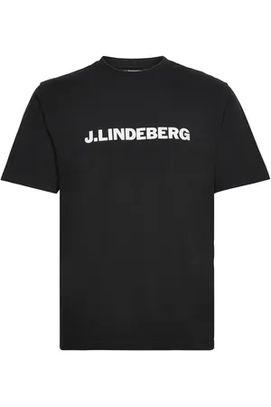 J Lindeberg Parcy Logo Tee Tops T-Kortærmet Skjorte Black