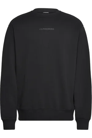 J Lindeberg Callan Crew Neck Tops Sweatshirts & Hoodies Sweatshirts Black