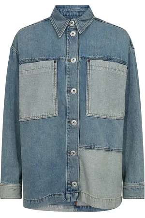 Mos Mosh Mmlydia Block Shirt Tops Shirts Long-sleeved Blue