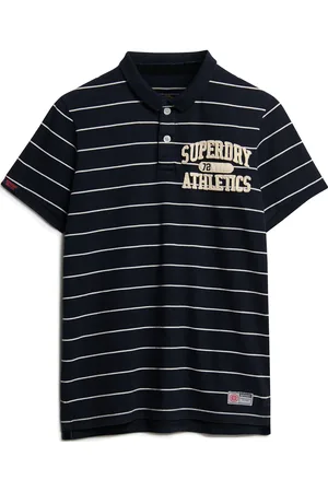Superdry Vintage Athletic Jersey Polo Tops Polos Short-sleeved Navy