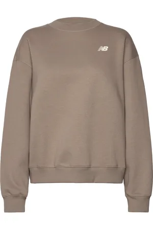 New Balance Athletics Club Crew Sport Sport Clothing Sport Sweatshirts & Hoodies Sport Sweatshirts Brown