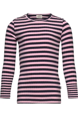 Mads Norgaard 5X5 Classic Stripe Talika Top Tops T-shirts Long-sleeved T-Skjorte Pink