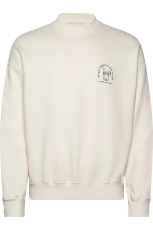 Abercrombie & Fitch Anf Mens Sweatshirts Tops Sweatshirts & Hoodies Sweatshirts Cream
