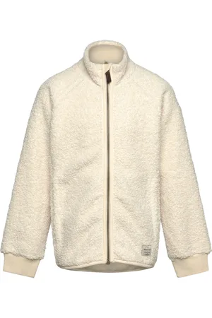 Mini A Ture Matcedric Teddyfleece Zip Jacket. Grs Outerwear Fleece Outerwear Fleece Jackets Cream
