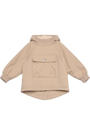 Mini A Ture Matbabyvito Fleece Lined Spring Anorac. Grs Outerwear Shell Clothing Shell Jacket Cream