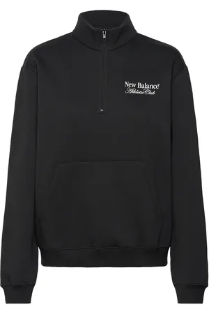 New Balance Linear Graphic Half Zip Sport Sport Clothing Sport Sweatshirts & Hoodies Sport Sweatshirts Black