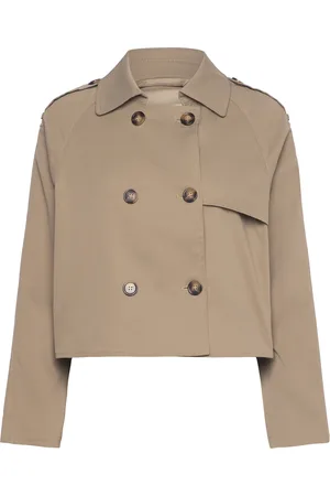 Coster Copenhagen Cc Heart Alicia Short Trenchcoat Trenchcoat Frakke Beige